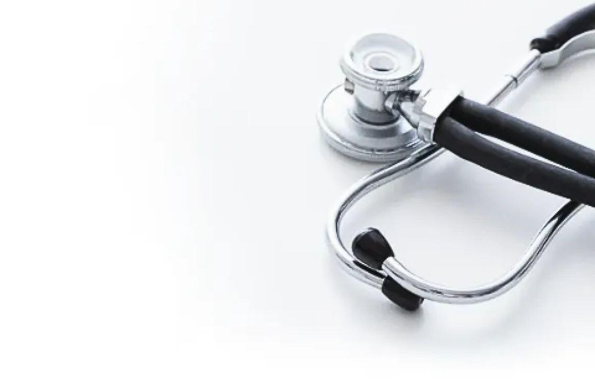 A stethoscope against a white background.