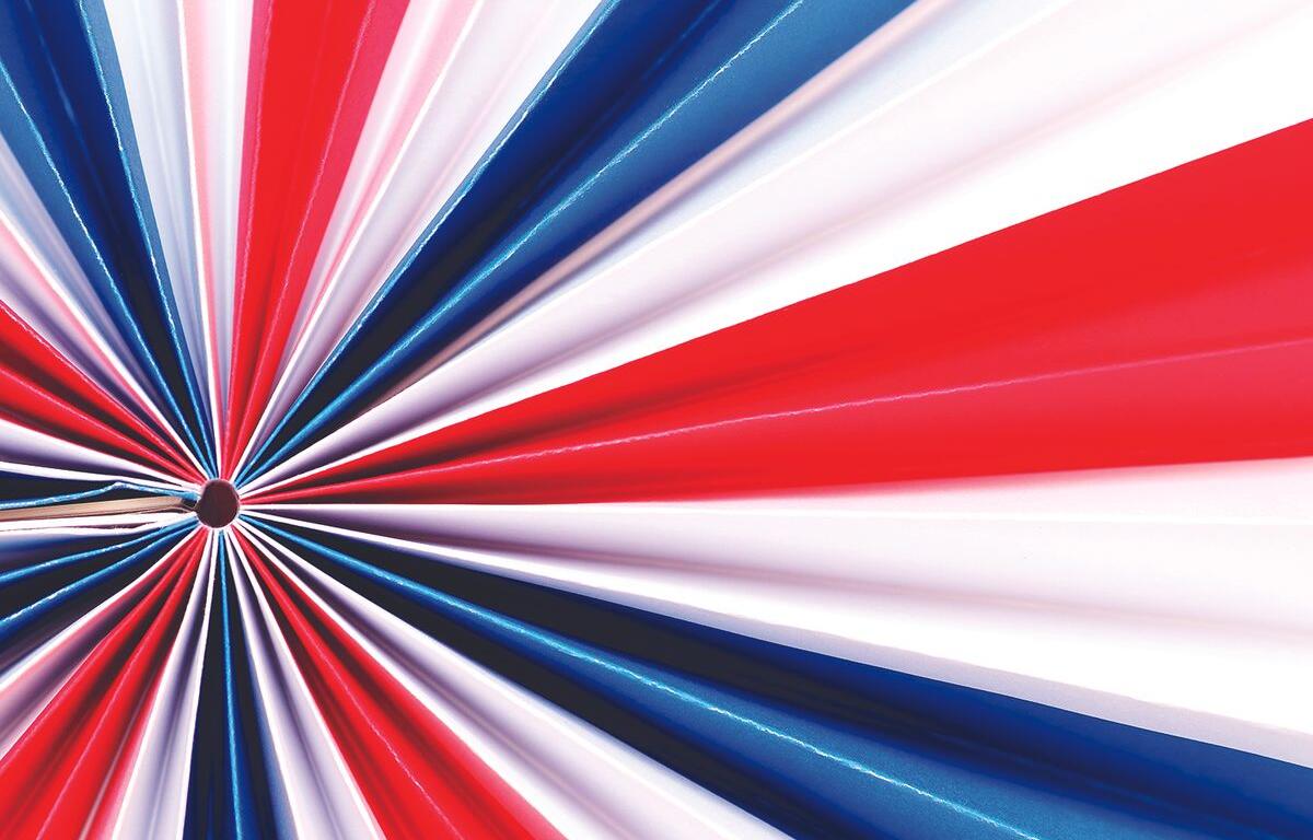 red white and blue bunting streamer patriotic fourth of july
