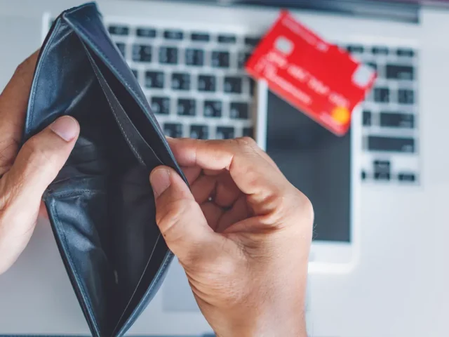 empty wallet credit debt financial distress