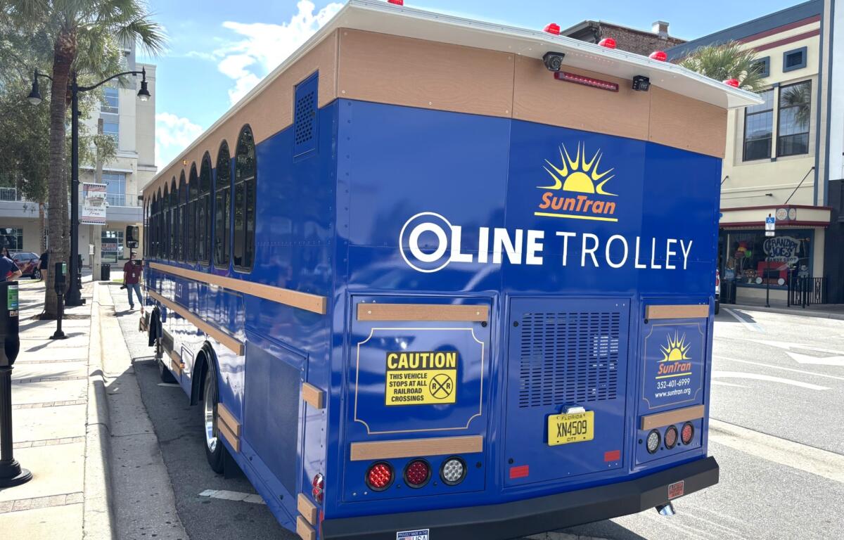 downtown ocala florida o-line trolley free mass transit