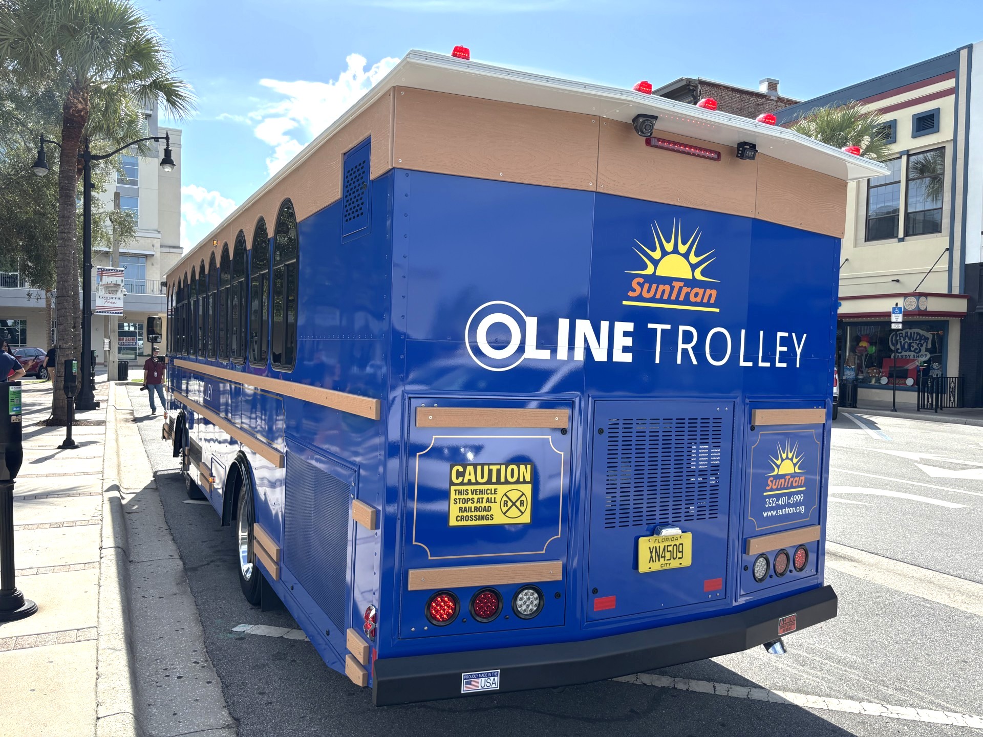 downtown ocala florida o-line trolley free mass transit