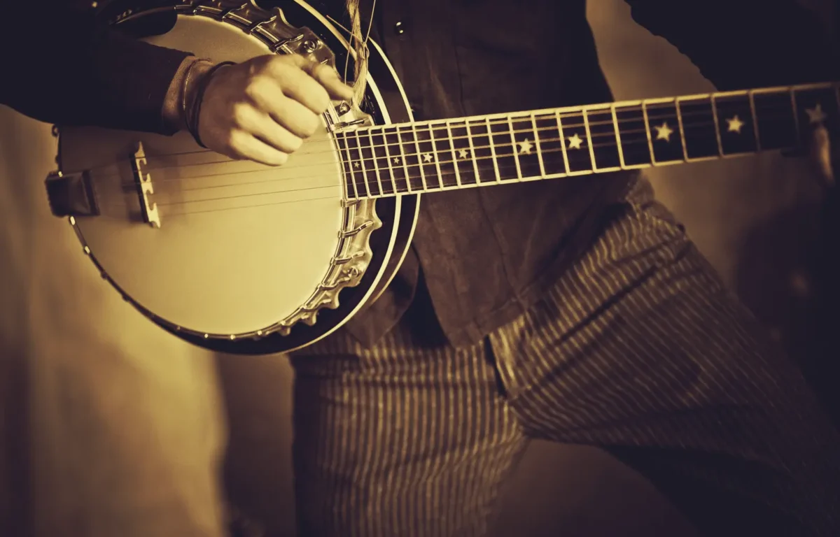 banjo player sepia generic