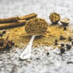 Various fall spices on a counter.