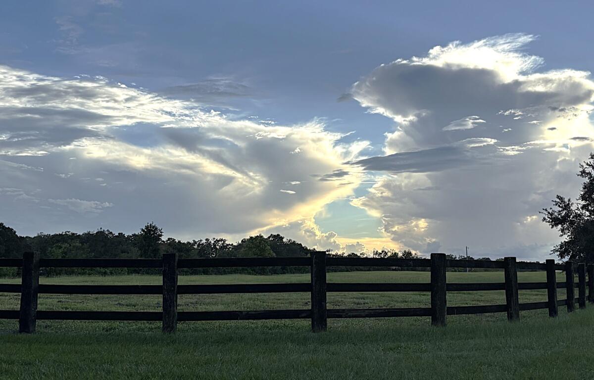 summerfield florida sunset storm clouds