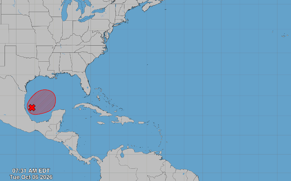 hurricane season 2026 tropical disturbance gulf of mexico october 6