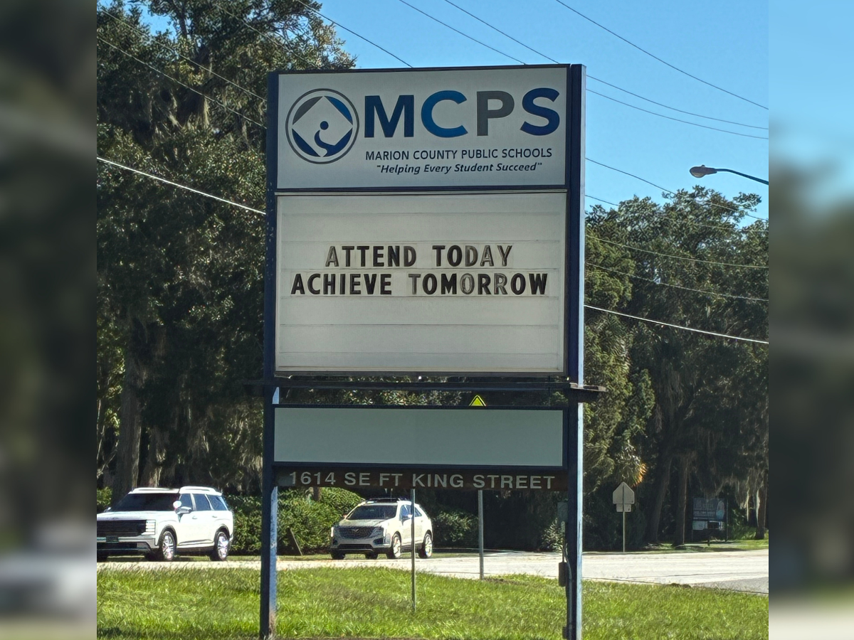 Marion County Public Schools front signage
