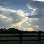sunset clouds pasture fence summerfield florida